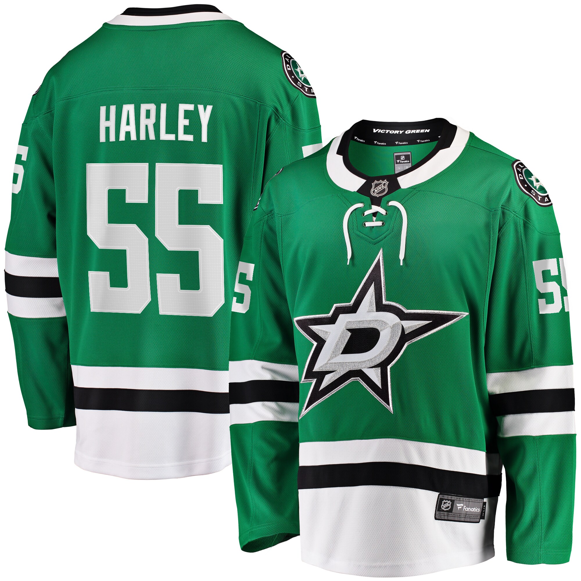 Dallas Stars Thomas Harley Kelly Green Home Premier Breakaway Player NHL Jersey Men's