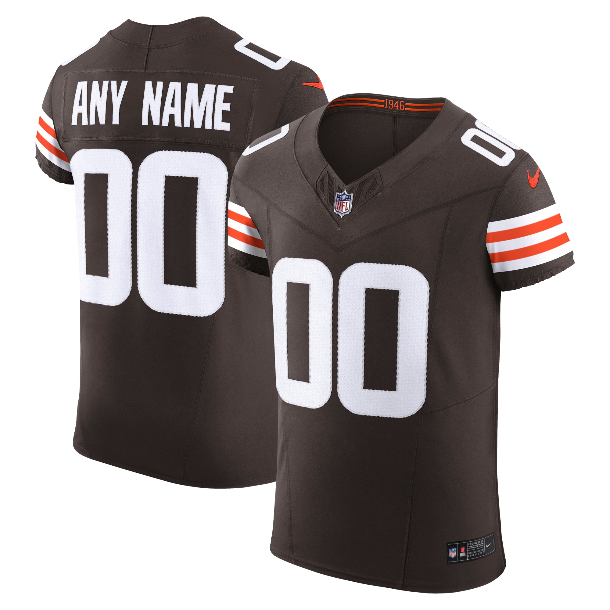 Cleveland Browns Brown Vapor F.U.S.E. Elite Custom NFL Jersey Men's