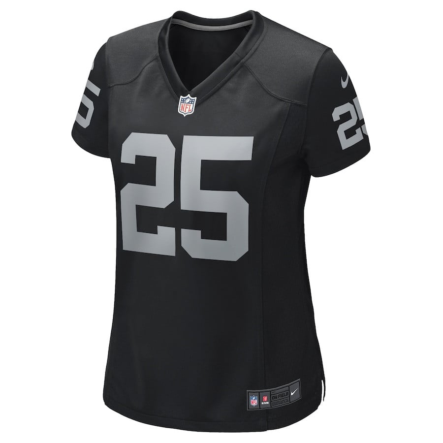 Fred Biletnikoff 25 Las Vegas Raiders Game Retired Black NFL Jersey Women's