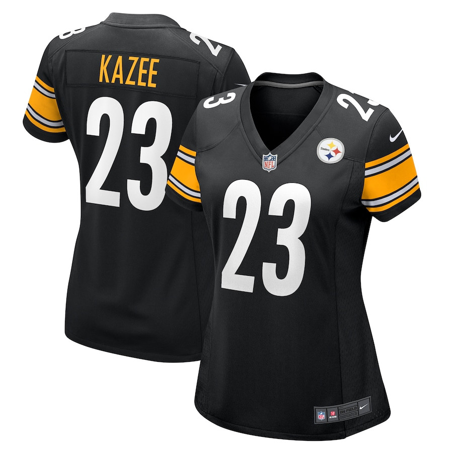 Damontae Kazee 23 Pittsburgh Steelers Game Black NFL Jersey Women's