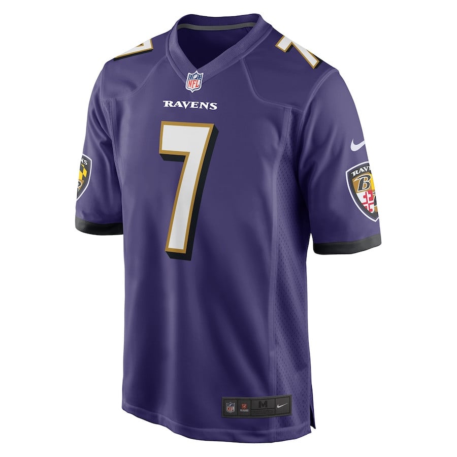 Rashod Bateman 7 Baltimore Ravens Team Game Purple NFL Jersey Men's