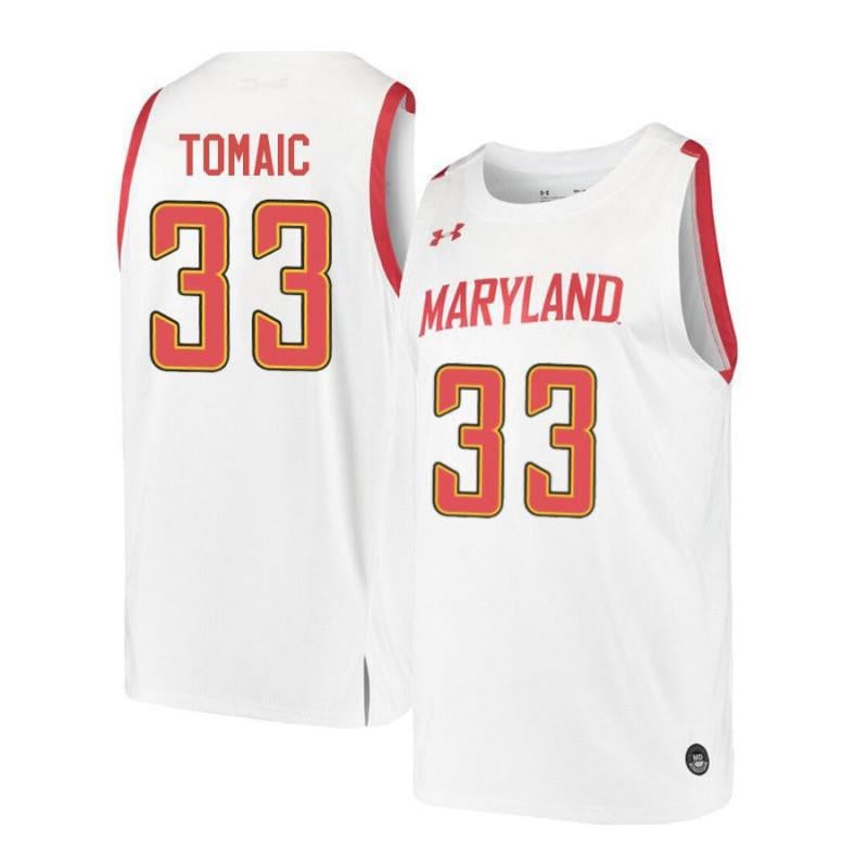Under Armour 33 Joshua Tomai White Retro Maryland Terrapins NCAA Jersey Men's