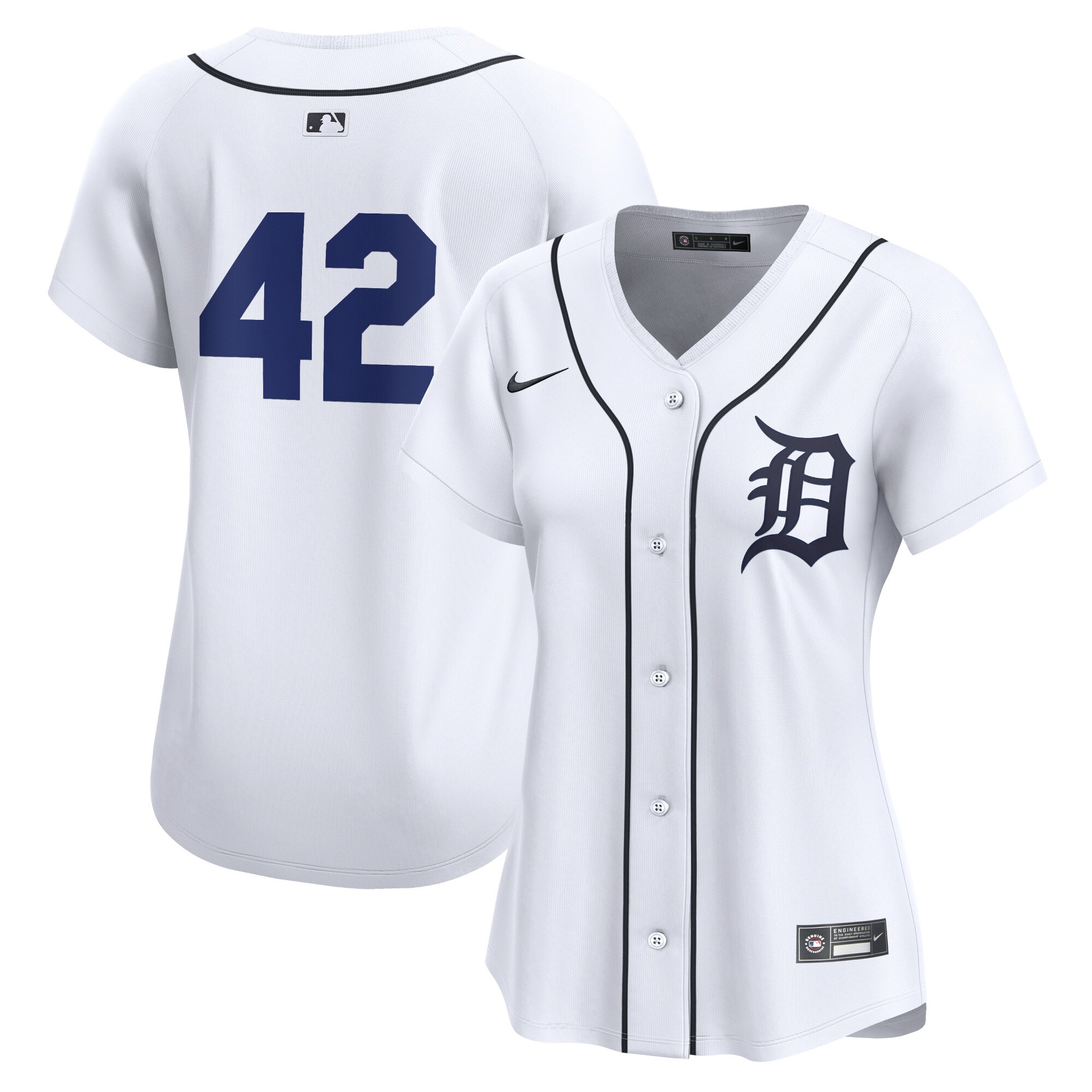 Detroit Tigers White 2024 Jackie Robinson Day Home Limited MLB Jersey Women's
