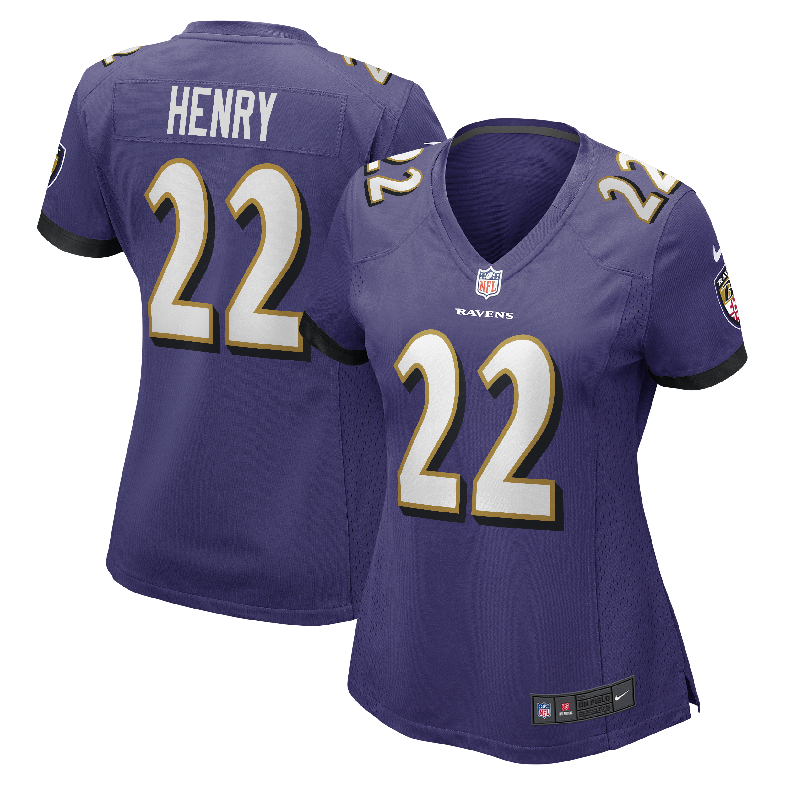 Baltimore Ravens Derrick Henry Purple Game Player NFL Jersey Women's