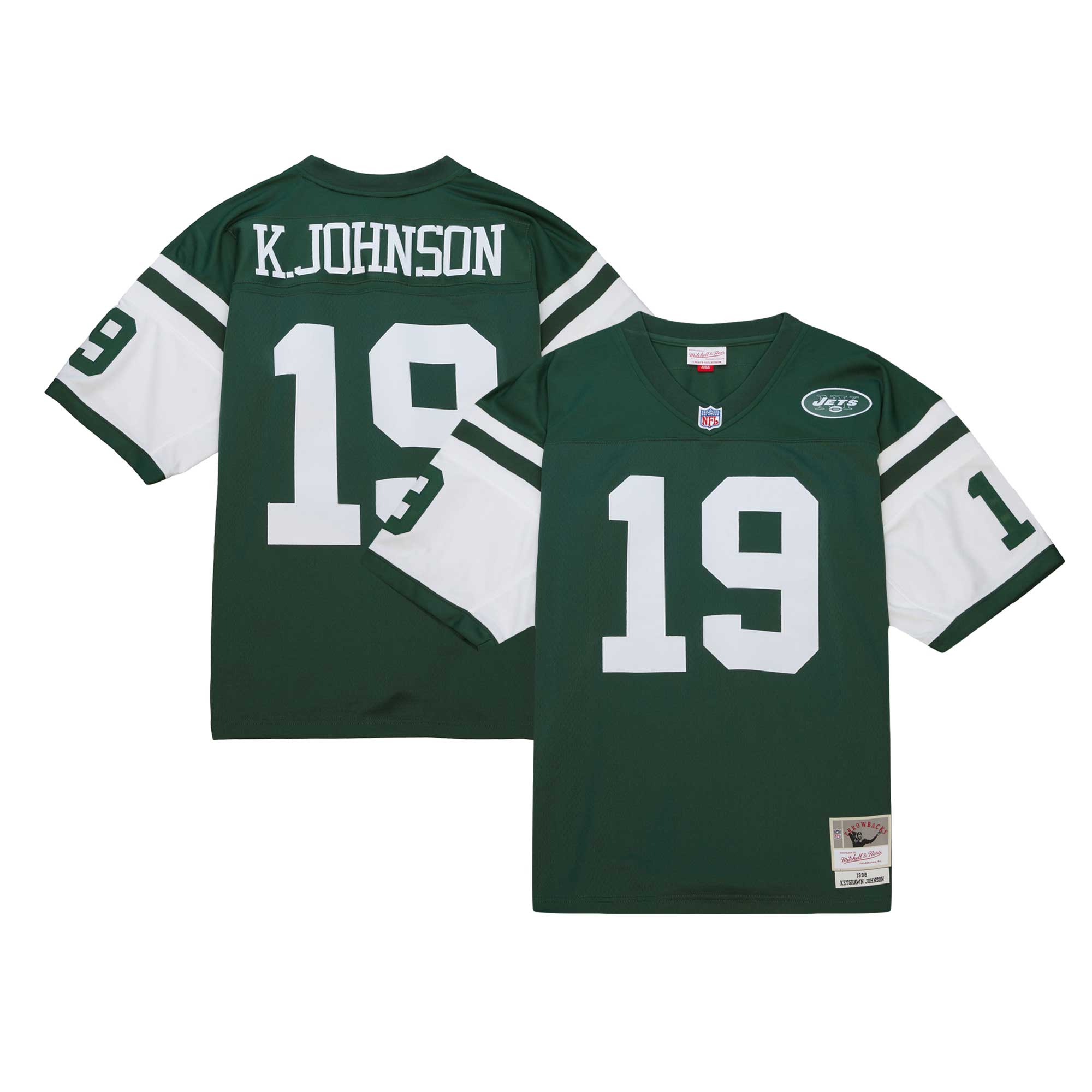 New York Jets Keyshawn Johnson Mitchell Ness Green Legacy NFL Jersey Men's