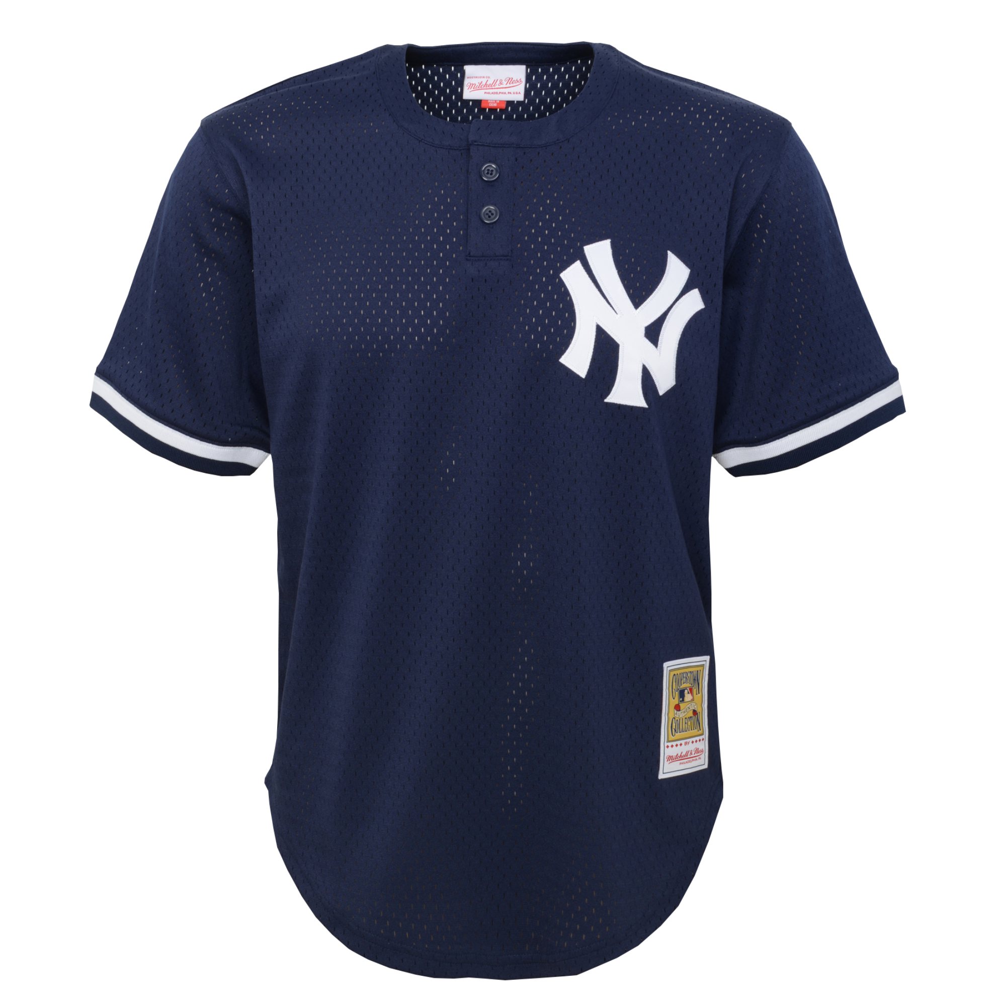 Preschool New York Yankees Derek Jeter Mitchell Ness Navy Cooperstown Collection Mesh Batting Practice MLB Jersey Men's