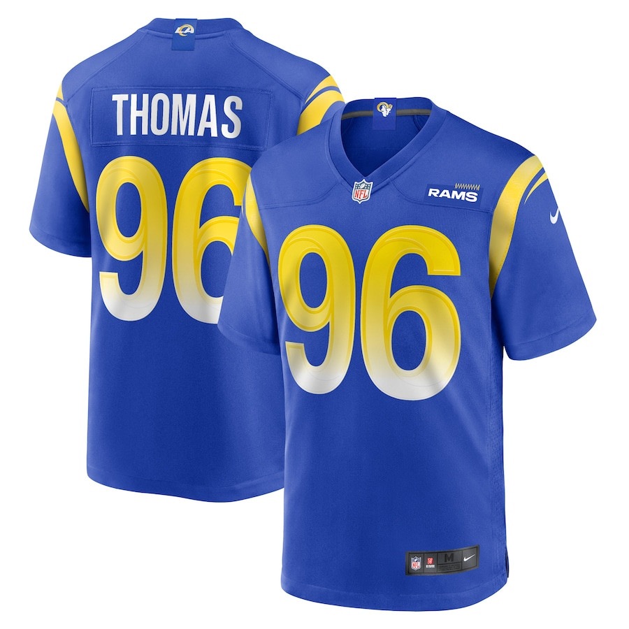 Keir Thomas 96 Los Angeles Rams Game Player Royal NFL Jersey Men's
