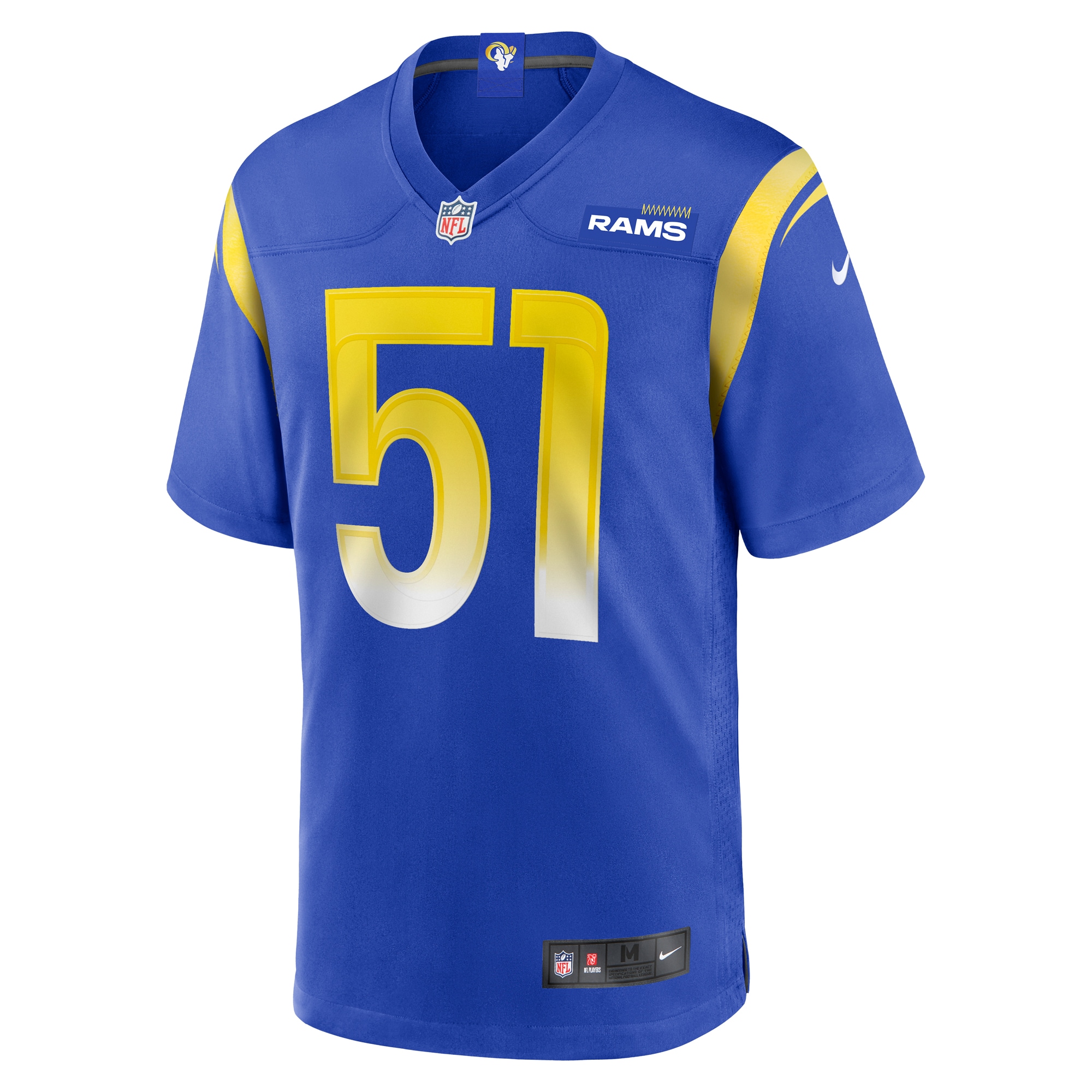 Los Angeles Rams Zach VanValkenburg Royal Team Game NFL Jersey Men's