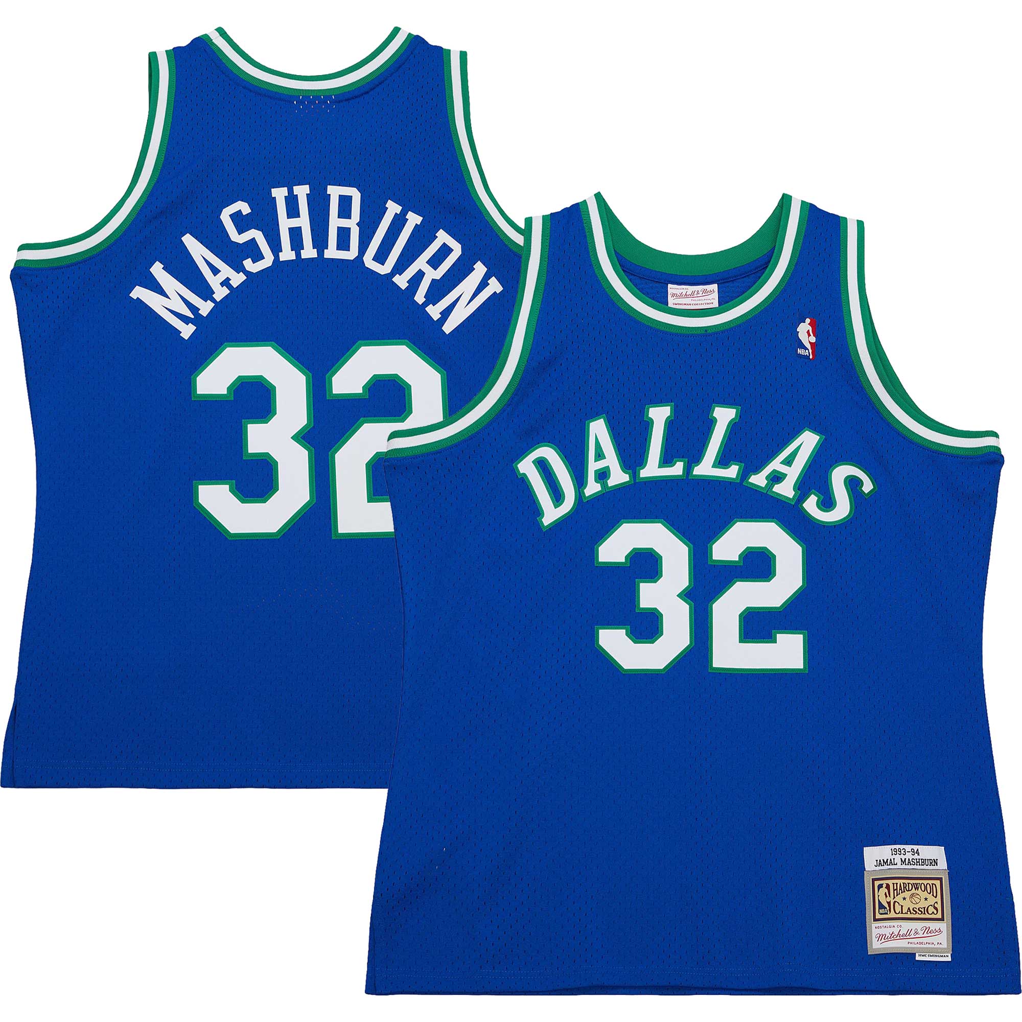 Mitchell Ness Jamal Mashburn Blue Dallas Mavericks 1993/94 Hardwood Classics Swingman NBA Jersey Men's