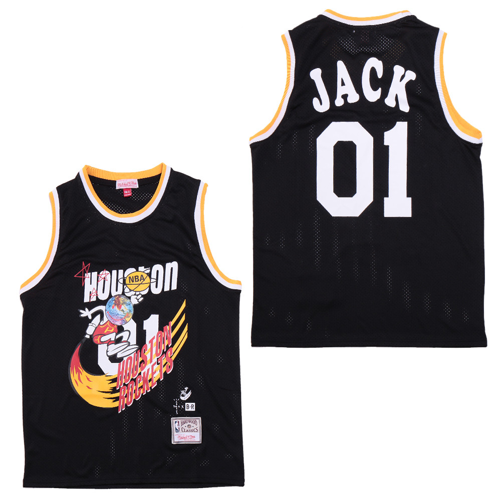 Travis Scott x BR x Houston Rockets Retro- Black NBA Jersey Men's