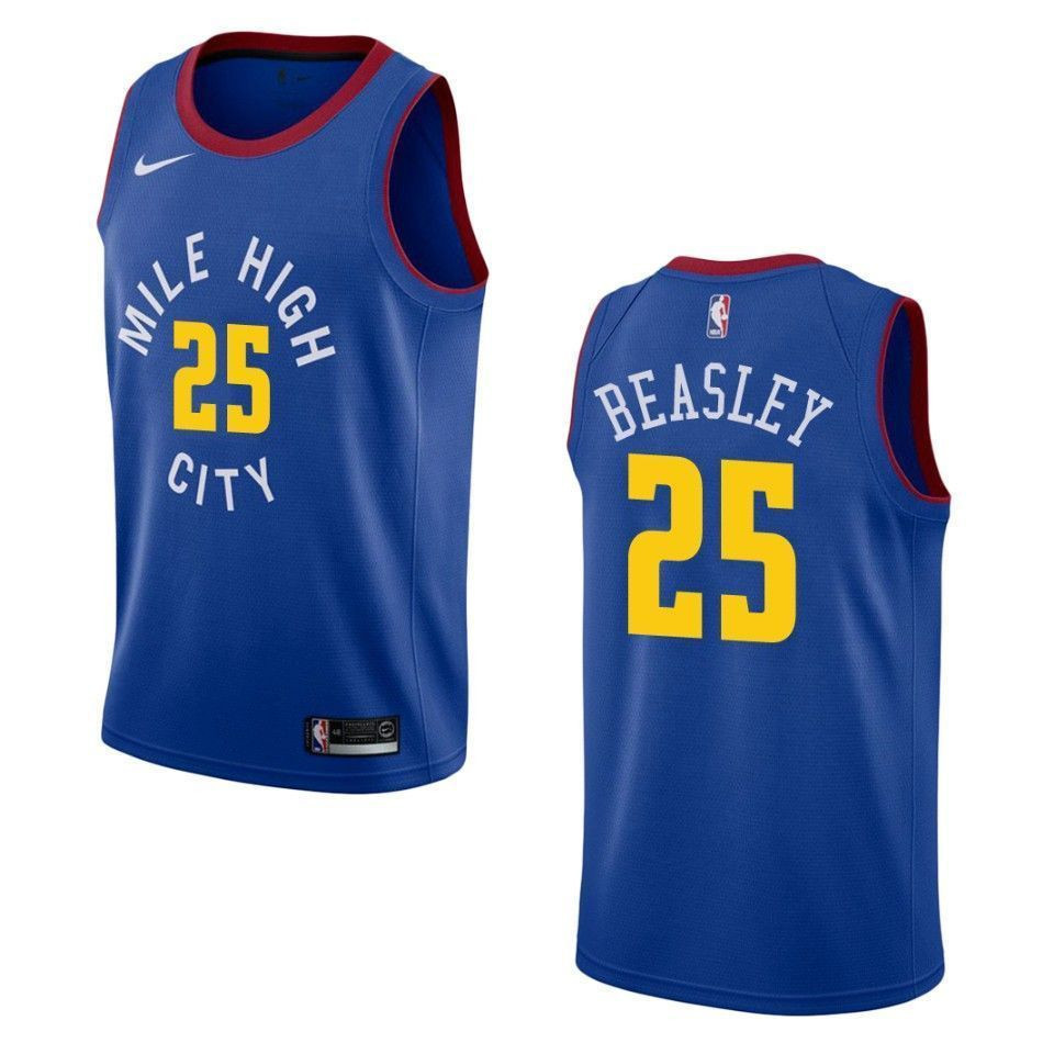 Denver Nuggets 25 Malik Beasley Statement Swingman Blue NBA Jersey Men's