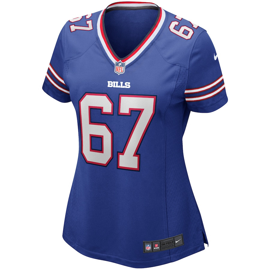Kent Hull 67 Buffalo Bills Game Retired Royal NFL Jersey Women's