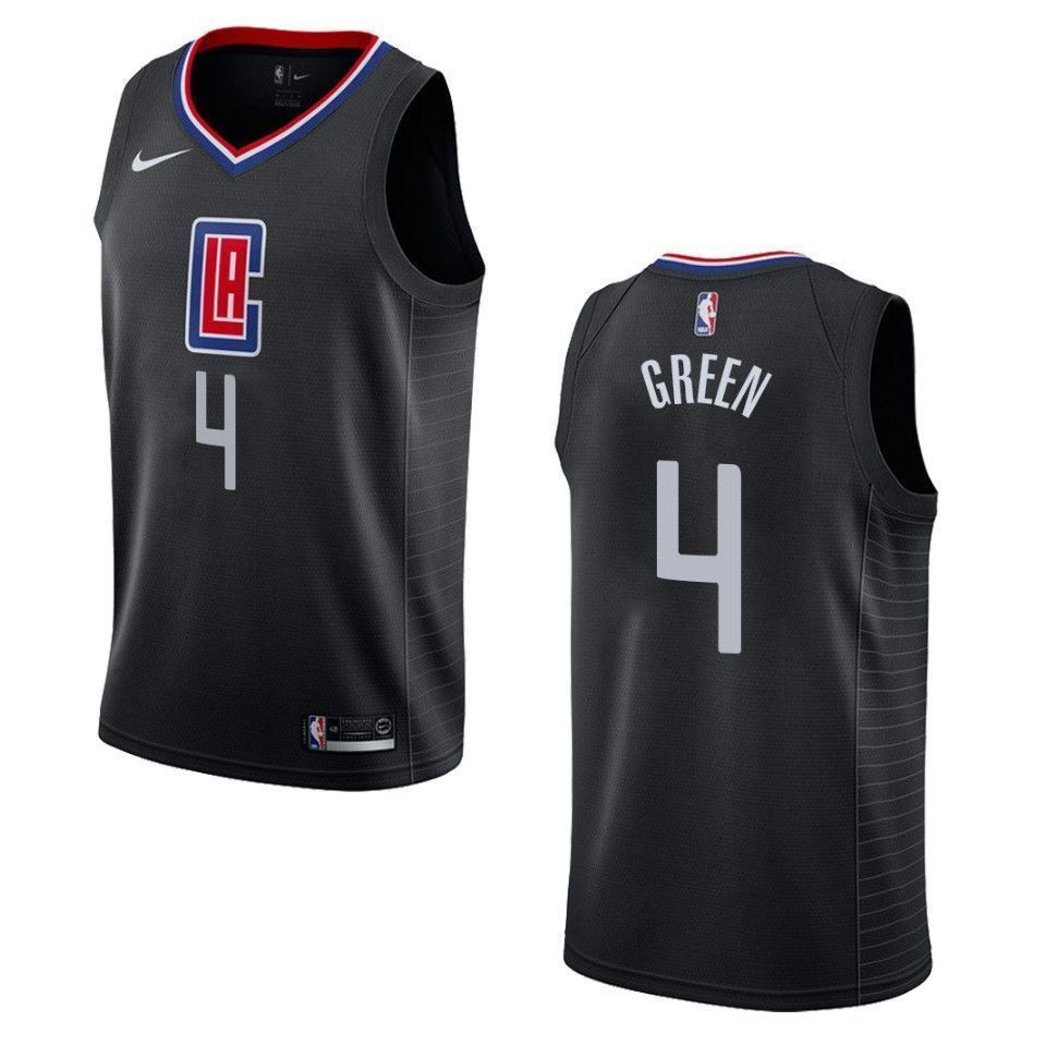 Los Angeles Clippers 4 Jamychal Green Statement Swingman Black NBA Jersey Men's