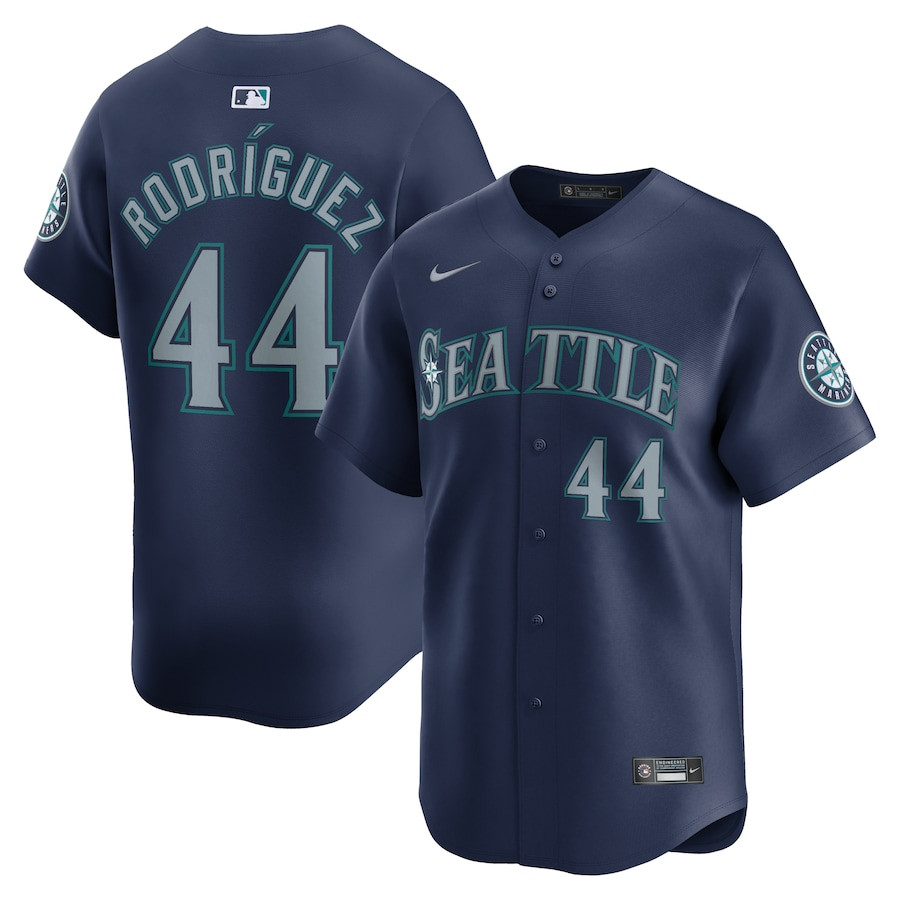 Julio Rodr?guez 44 Seattle Mariners Road Limited Navy MLB Jersey Men's