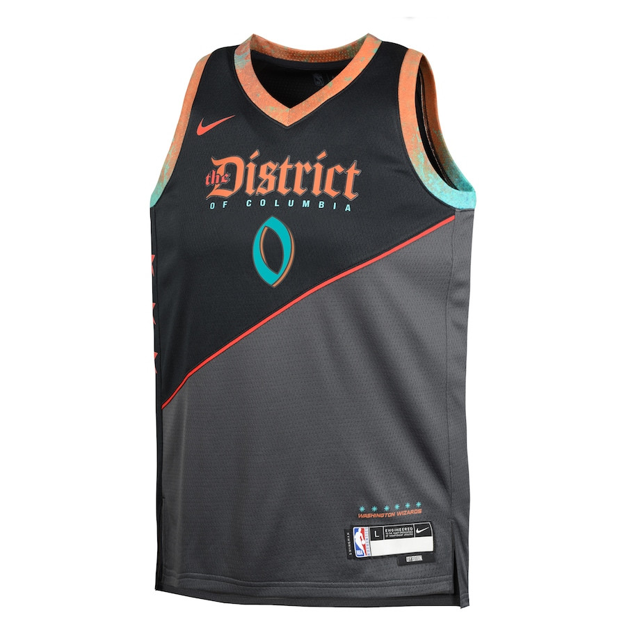 Bilal Coulibaly 0 Washington Wizards 2023/24 City Edition Swingma Black NBA Jersey Youth