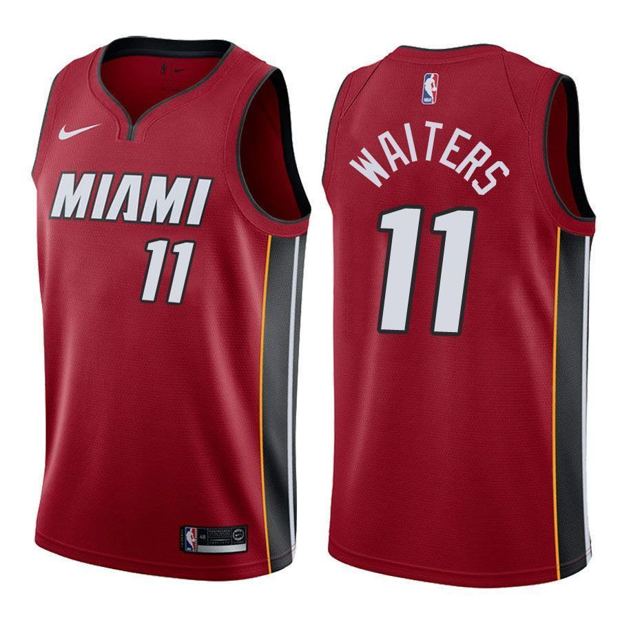 Miami Heat Dion Waiters 11 Statet Red NBA Jersey Men's