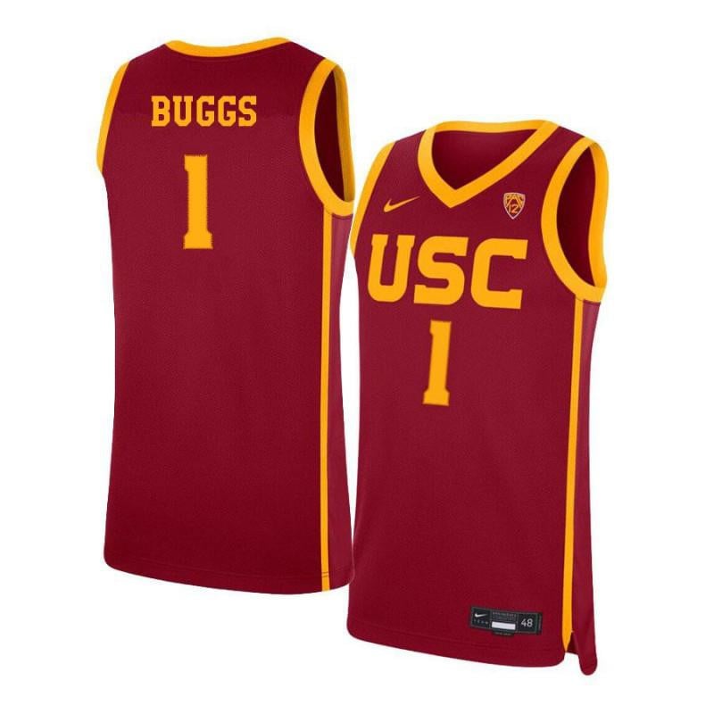 1 Charles Buggs Red Elite USC Trojans NCAA Jersey Men's