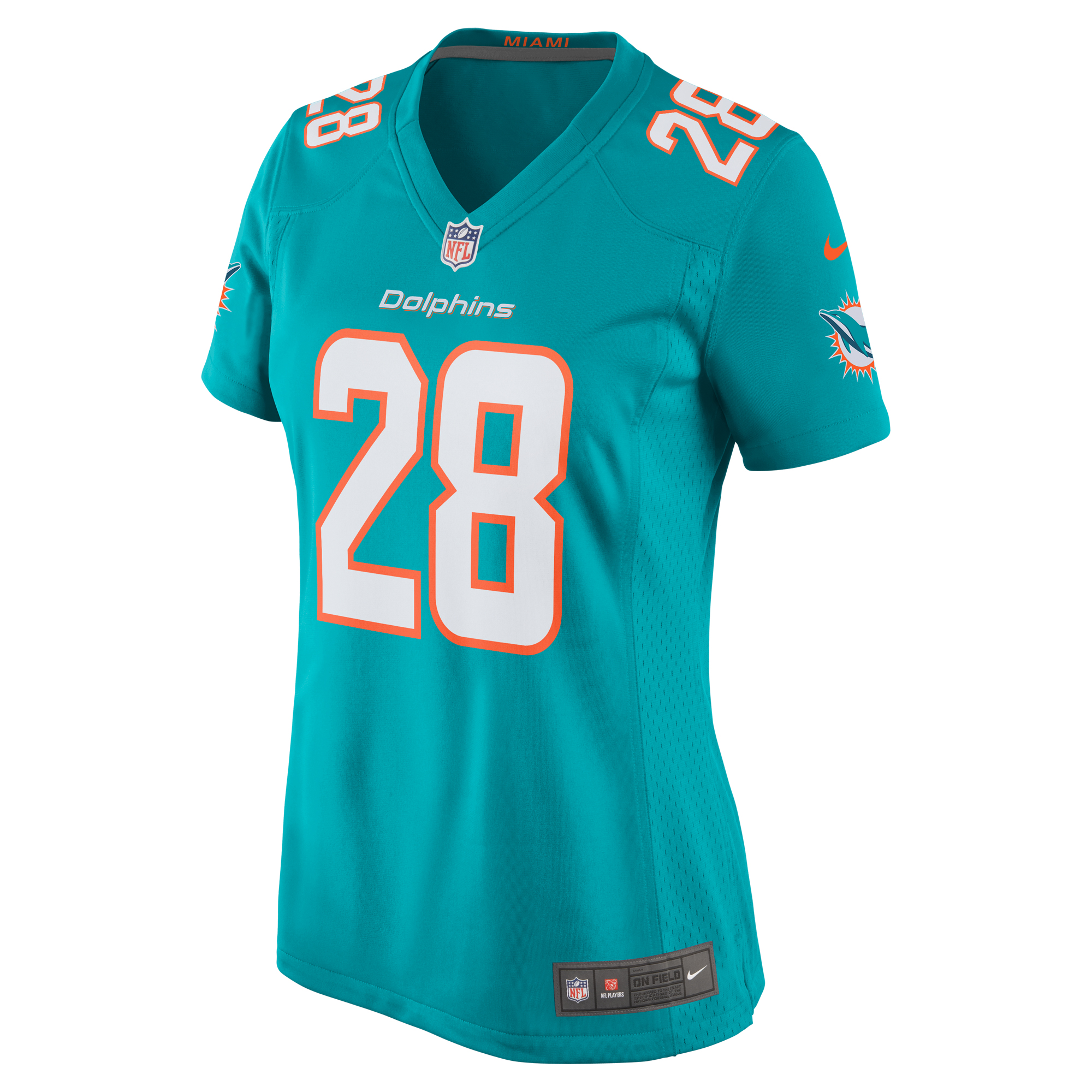 Miami Dolphins Devon Achane Aqua Player Game NFL Jersey Women's
