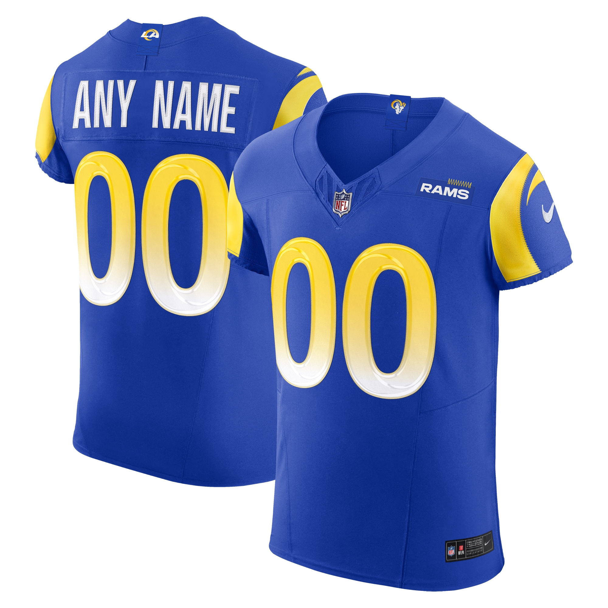Los Angeles Rams Royal Vapor F.U.S.E. Elite Custom NFL Jersey Men's