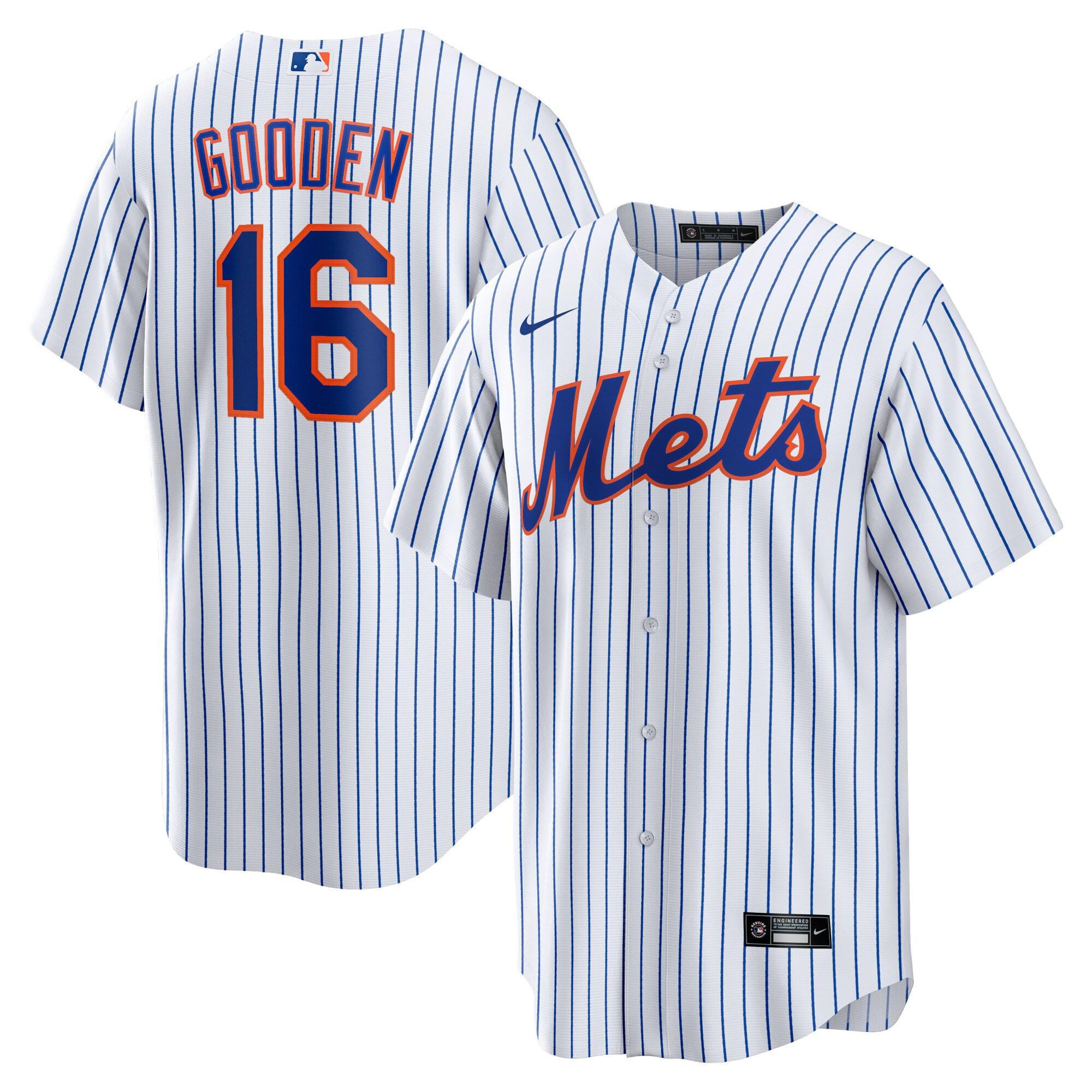 New York Mets Dwight Gooden White Home Player MLB Jersey Men's