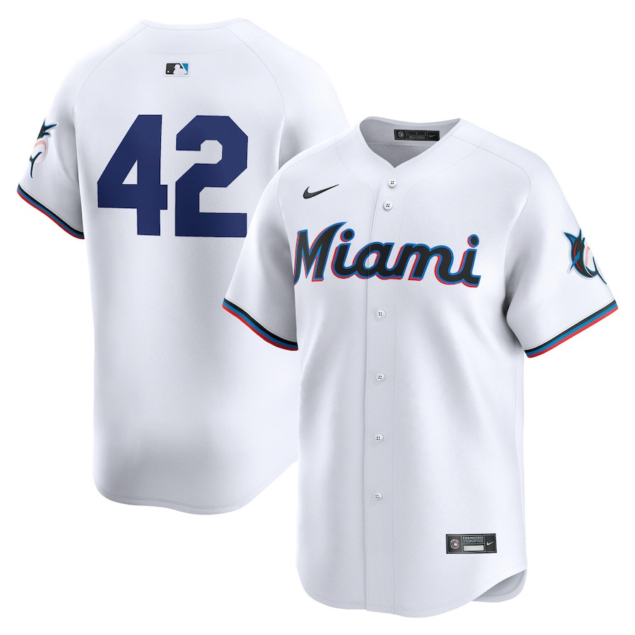 Miami Marlins 2024 Jackie Robinson Day Home Limited White MLB Jersey Men's