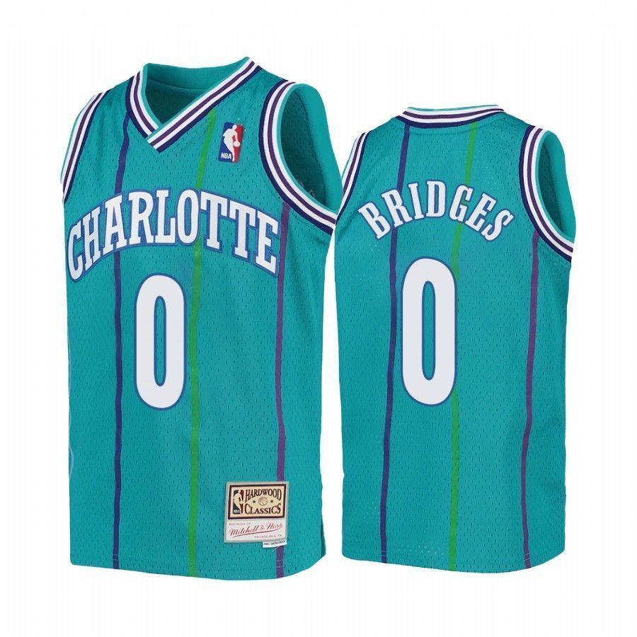 Miles Bridges Charlotte Hornets Teal Hardwood Classics NBA Jersey Youth