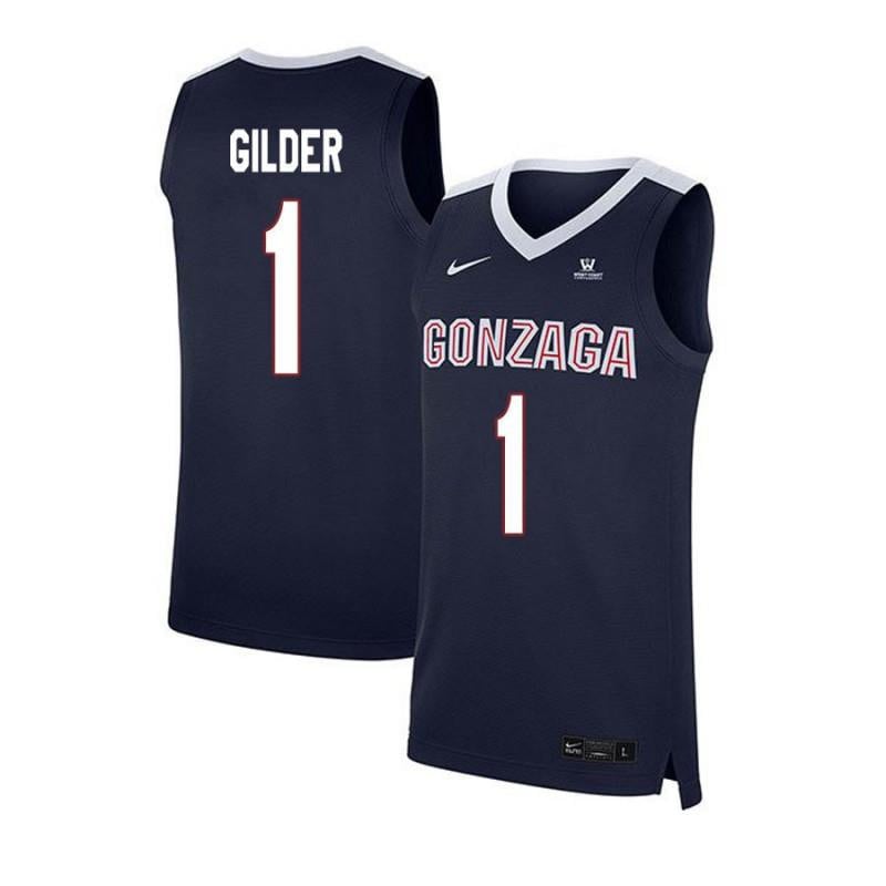 1 Admon Gilder Navy Elite Gonzaga Bulldogs NCAA Jersey Men's