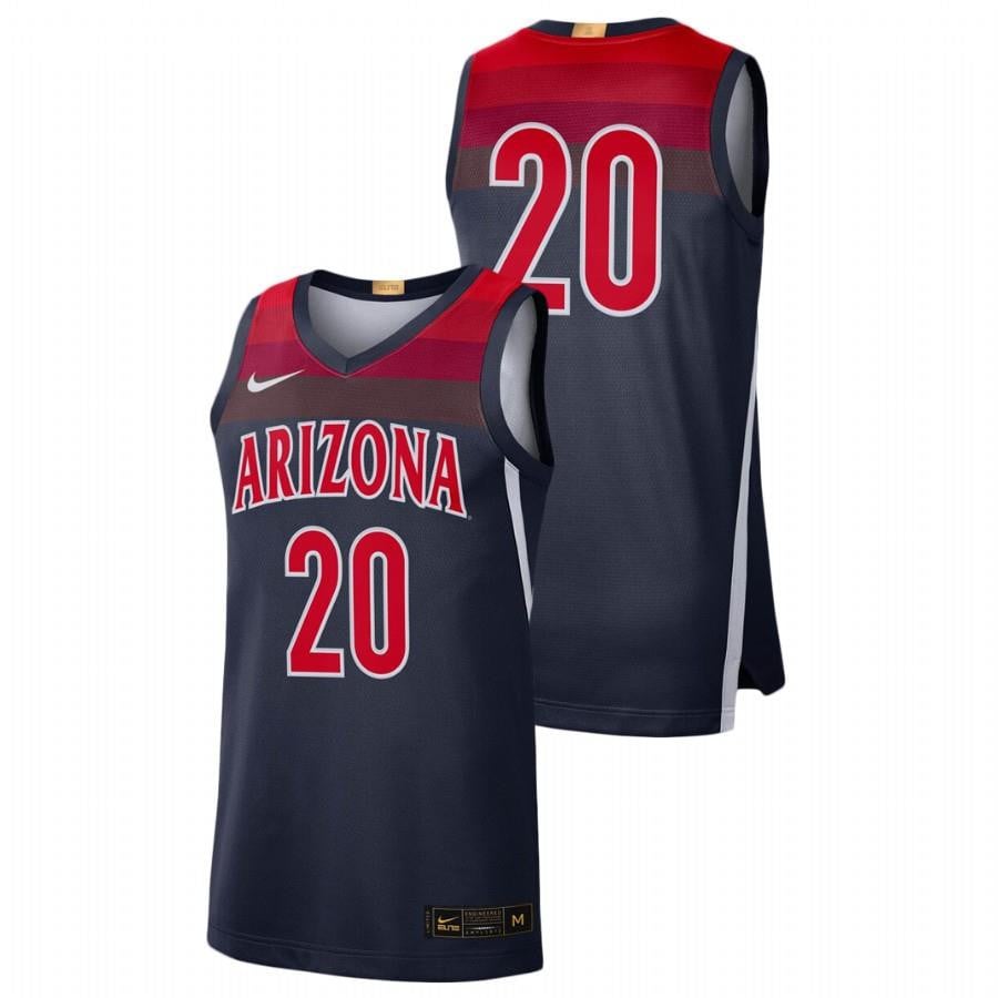Arizona Wildcats College Baketball 20 Navy Limited NCAA Jersey Men's