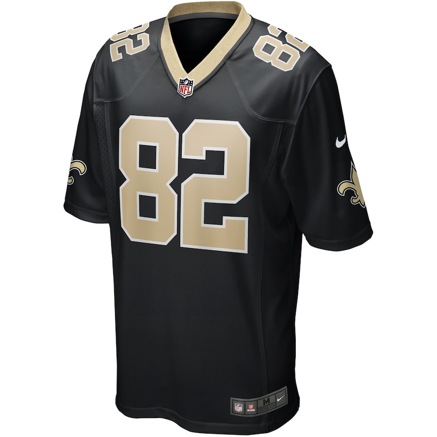 Bob Pollard 82 New Orleans Saints Game Retired Black NFL Jersey Men's