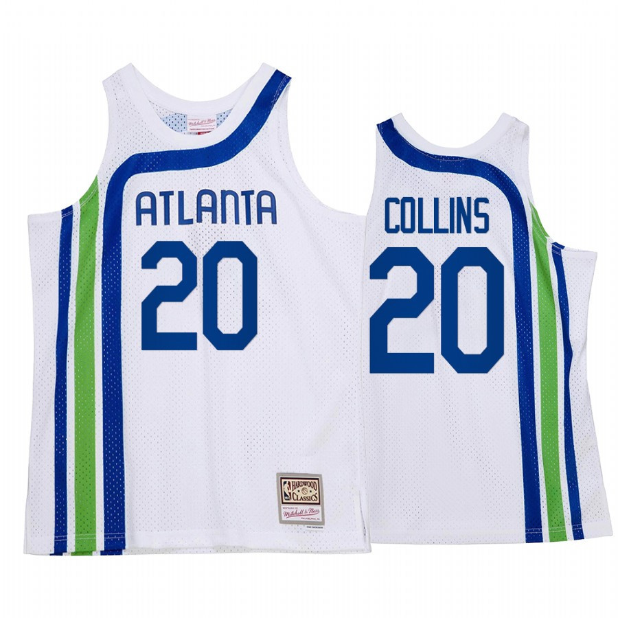John Collins 20 Atlanta Hawks HWC Throwback White NBA Jersey Men's