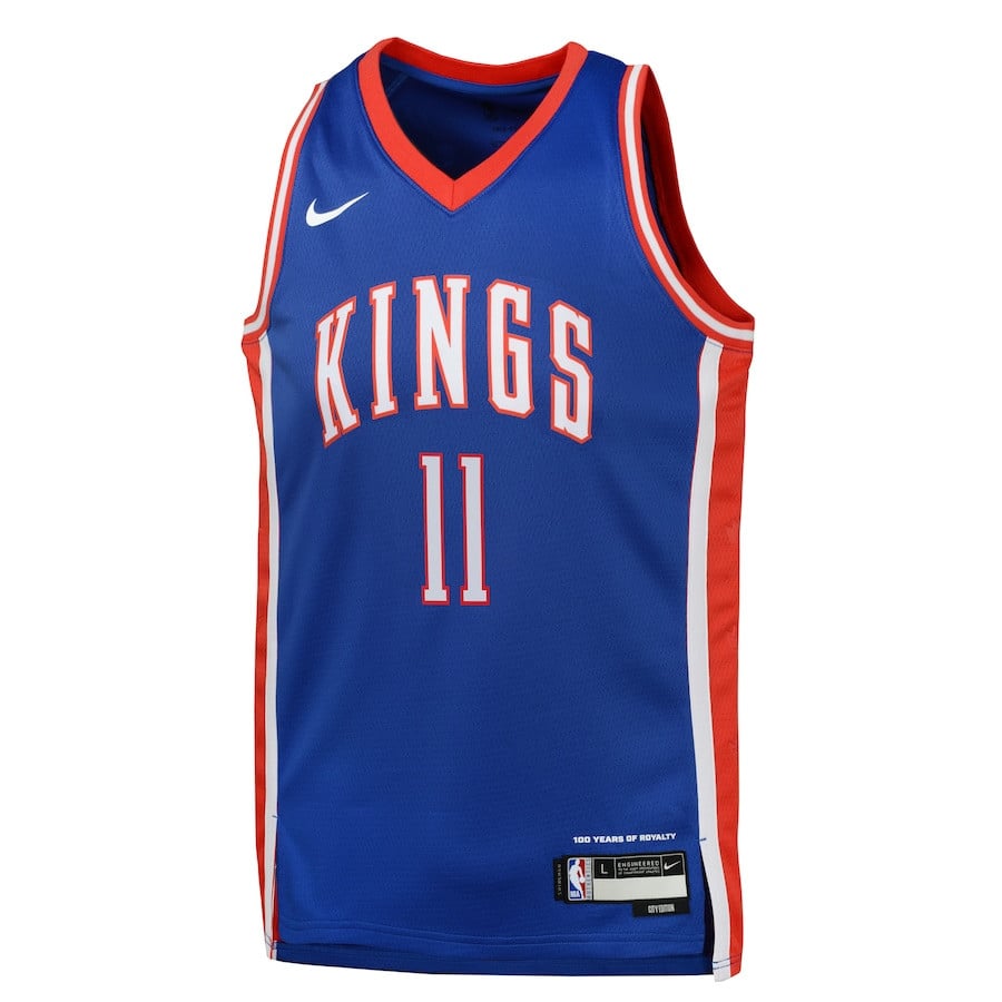 Domantas Sabonis 11 Sacramento Kings 2024/25 Swingman Playe City Edition Blue NBA Jersey Youth