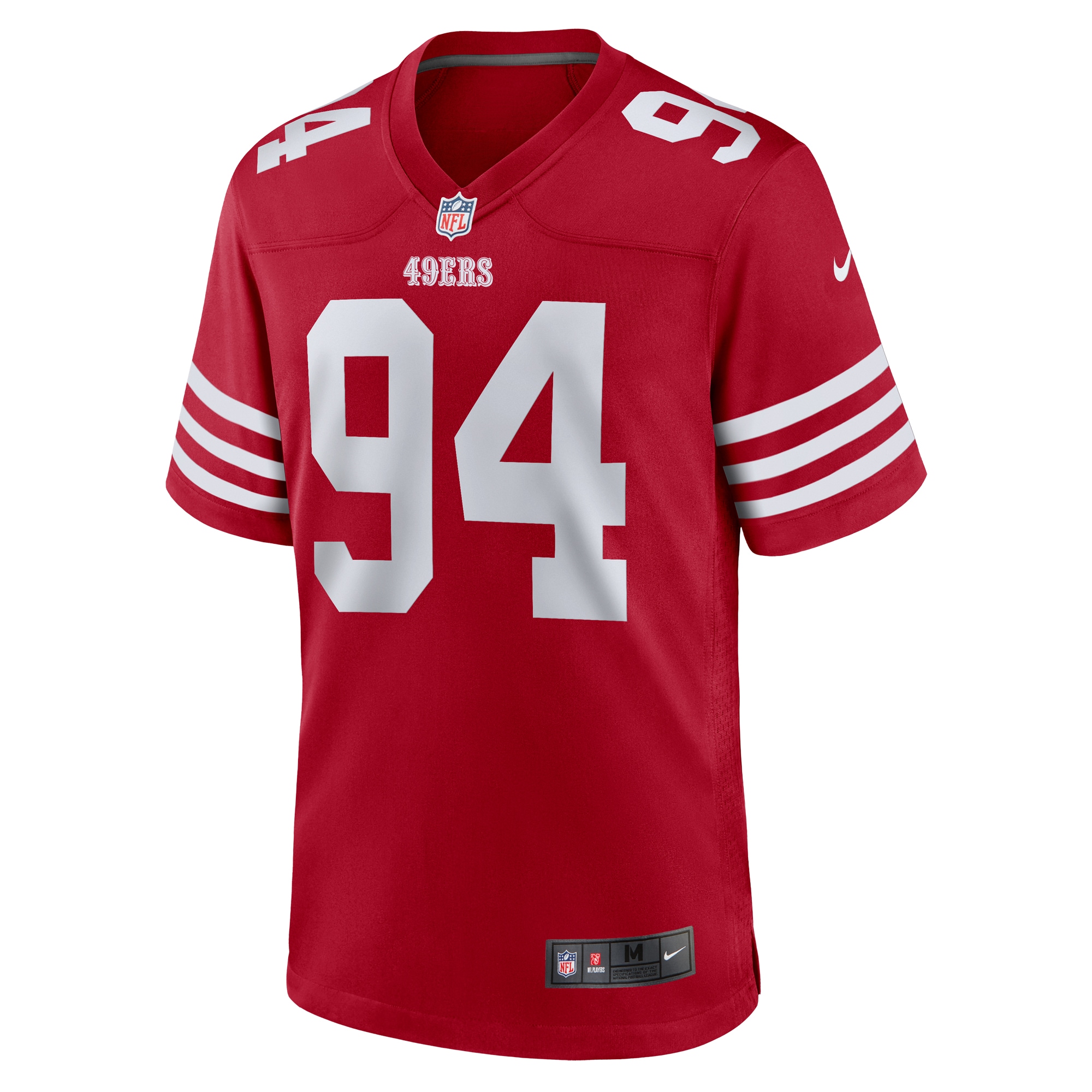 San Francisco 49ers Yetur Gross-Matos Scarlet Team Game NFL Jersey Men's