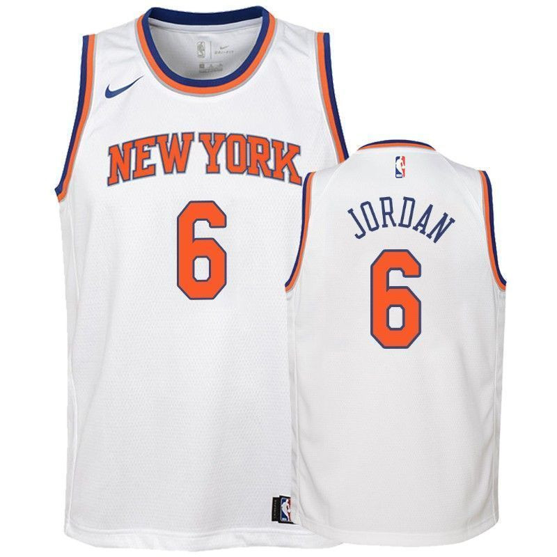 New York Knicks Deandre Jordan 6 Associatio White NBA Jersey Youth