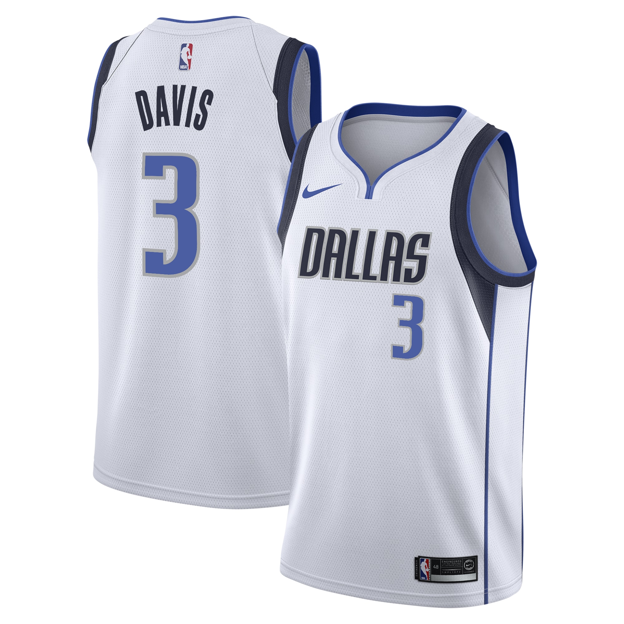 Dallas Mavericks Association Edition Swingman White Anthony Davi NBA Jersey Youth