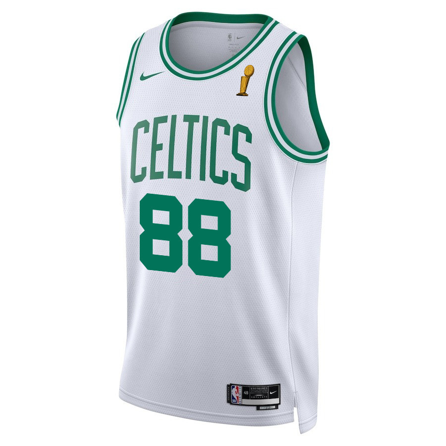 Neemias Queta 88 Boston Celtics 2024 FINALS CHAMPIONS Swingman Association Editio White NBA Jersey Men's