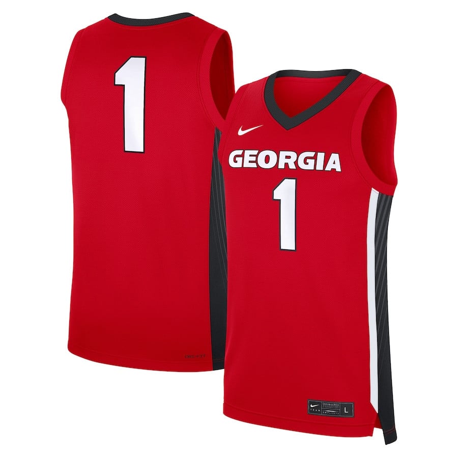 Georgia Bulldogs NIL Player Red #1 NCAA Jersey Men's