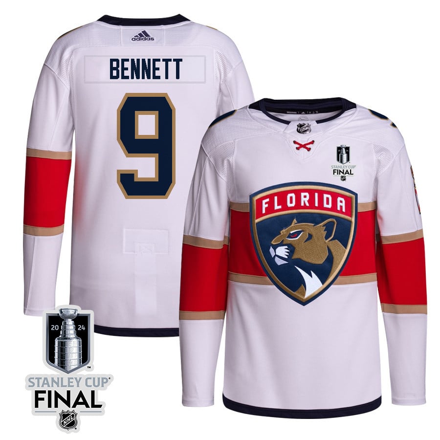Sam Bennett 9 Florida Panthers 2024 STANLEY CUP Final Away Breakaway White NHL Jersey Men's
