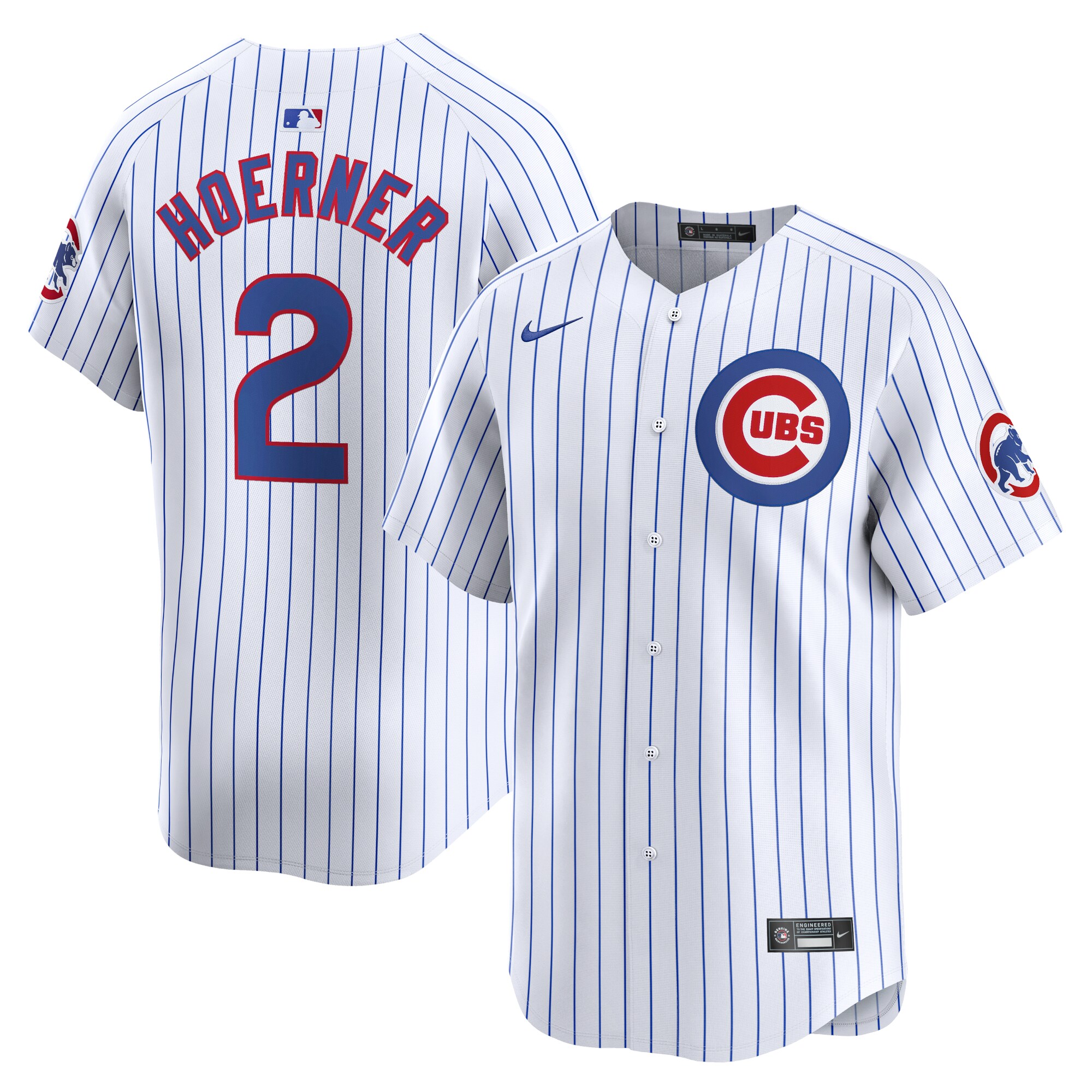 Chicago Cubs Nico Hoerner White Home Limited Player MLB Jersey Men's