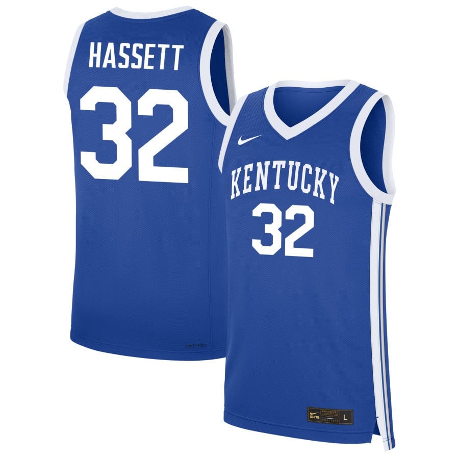Amelia Hassett 32 Kentucky Wildcat Unisex NIL Royal NCAA Jersey Unisex