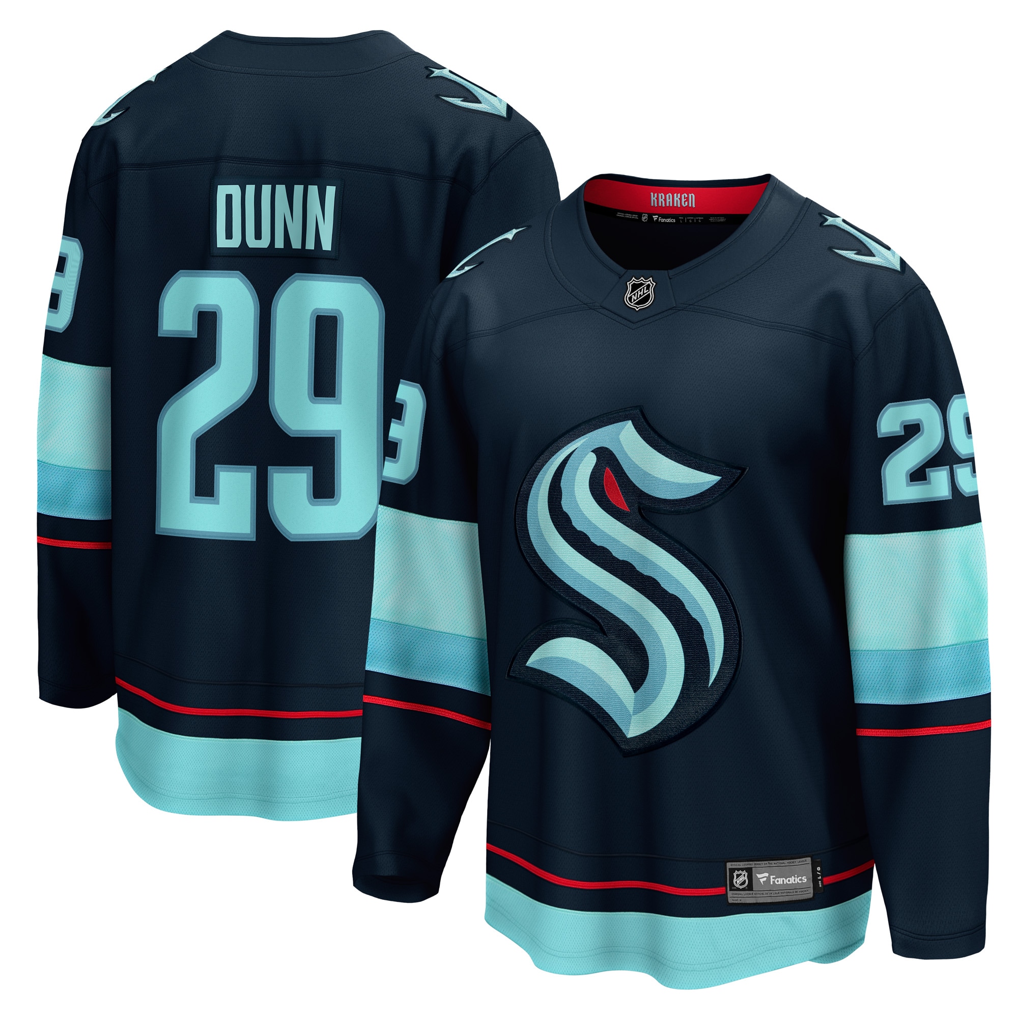 Seattle Kraken Vince Dunn Deep Sea Blue Home Breakaway Player NHL Jersey Men's