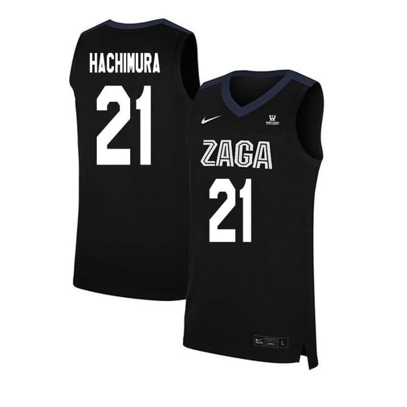 21 Rui Hachimura Black Elite Gonzaga Bulldogs NCAA Jersey Men's