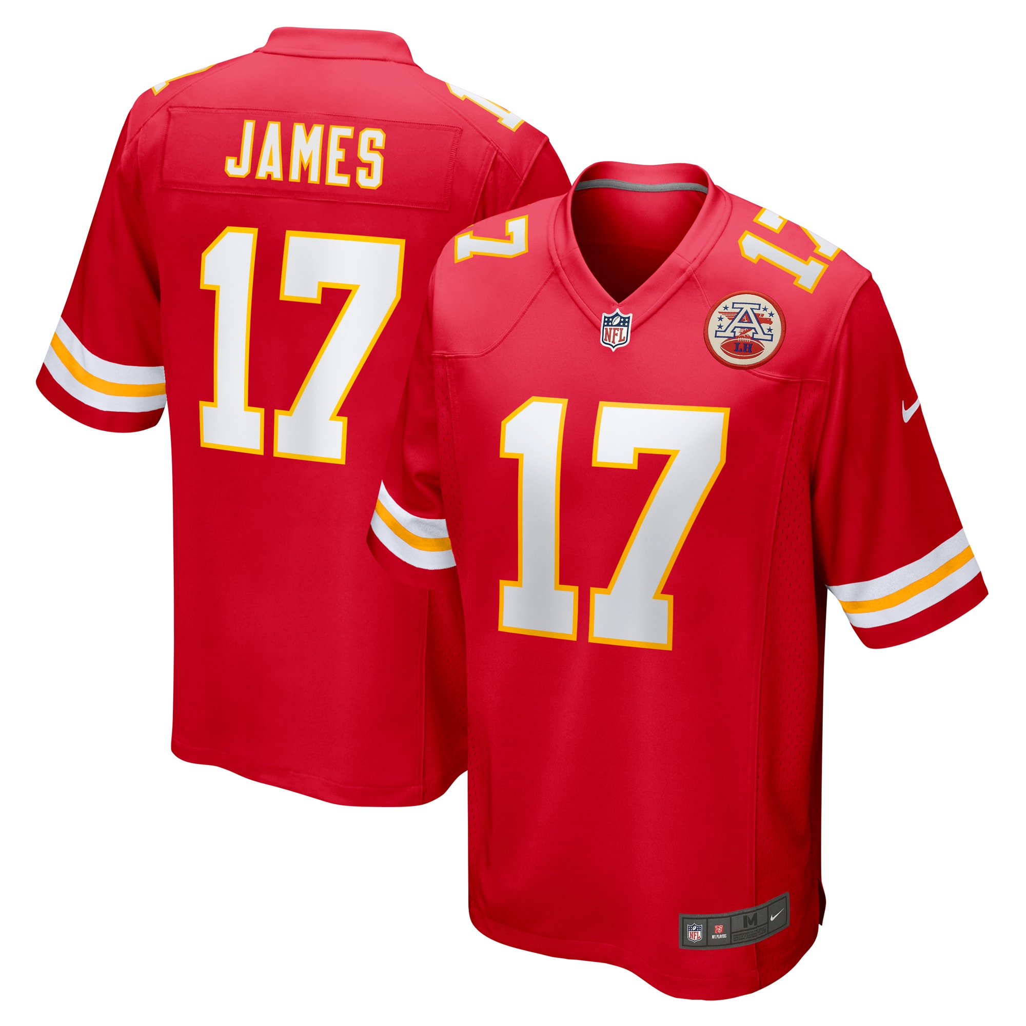 Kansas City Chiefs Richie James Red Game NFL Jersey Men's