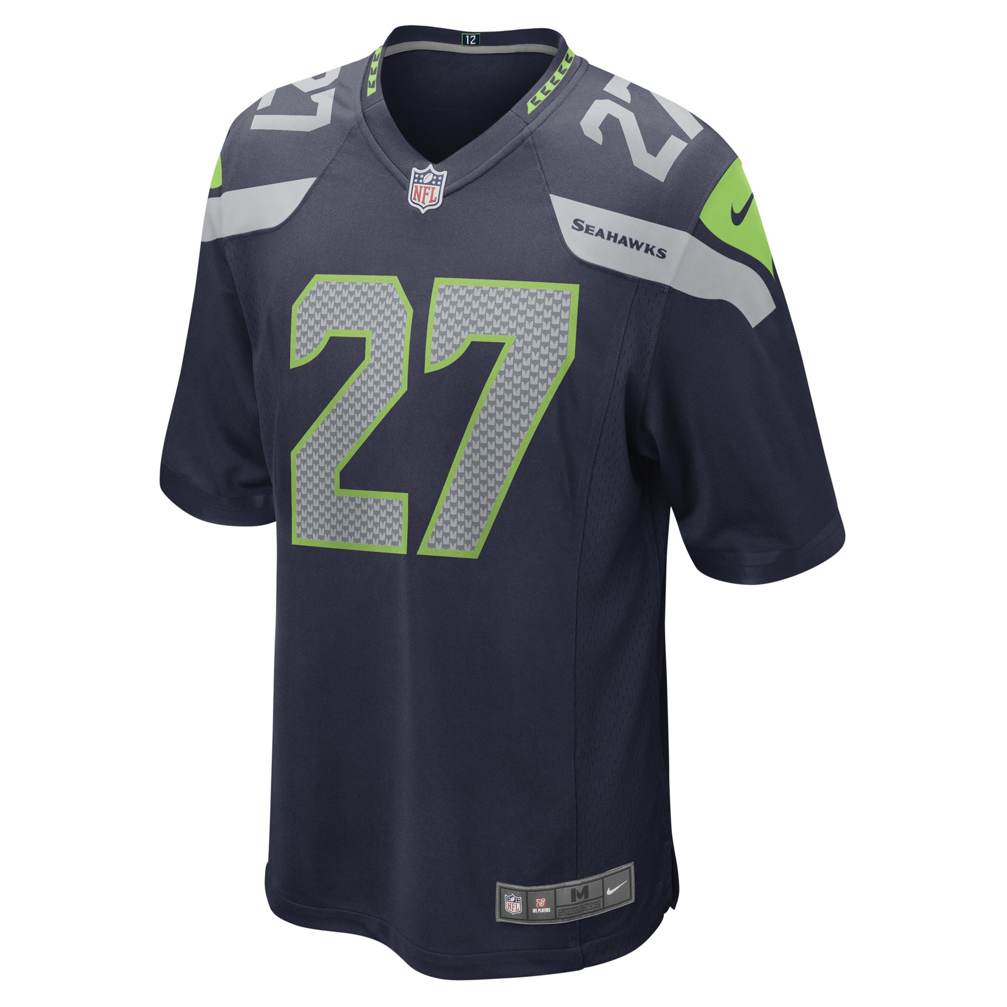 Seattle Seahawks Tariq Woolen College Navy Game Player NFL Jersey Men's