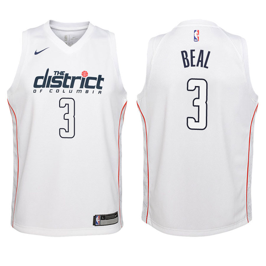 Washington Wizards Bradley Beal 3 City Editio White NBA Jersey Youth