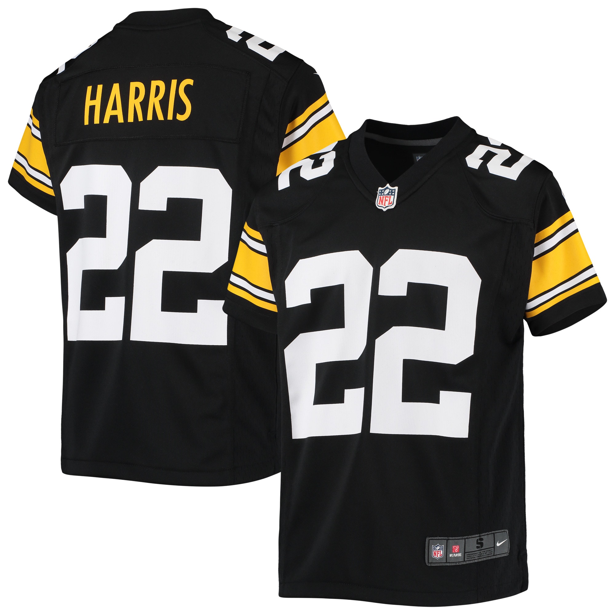 Pittsburgh Steelers Najee Harris Black Game NFL Jersey Youth