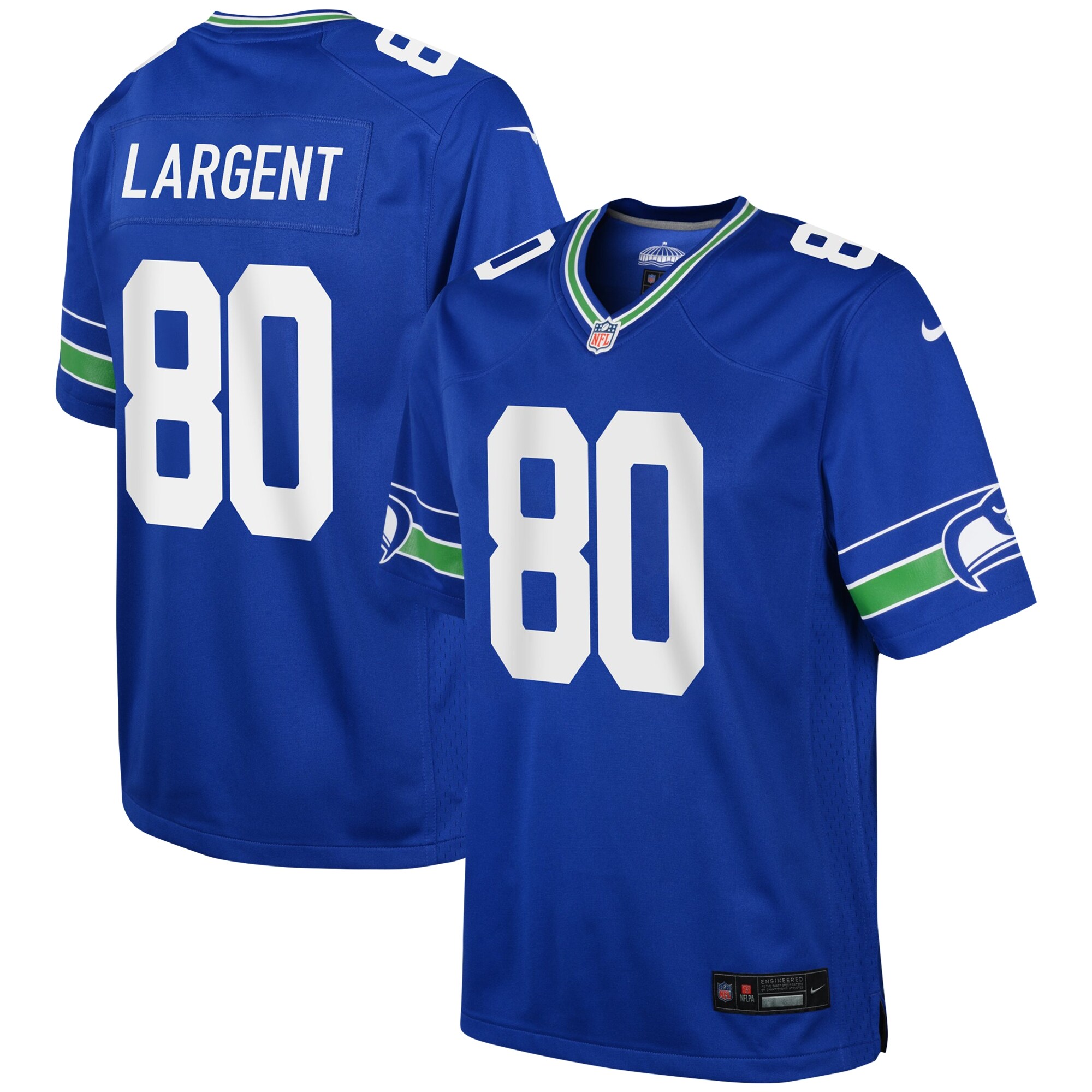 Seattle Seahawks Steve Largent Royal Alternate Retired Player Game NFL Jersey Youth