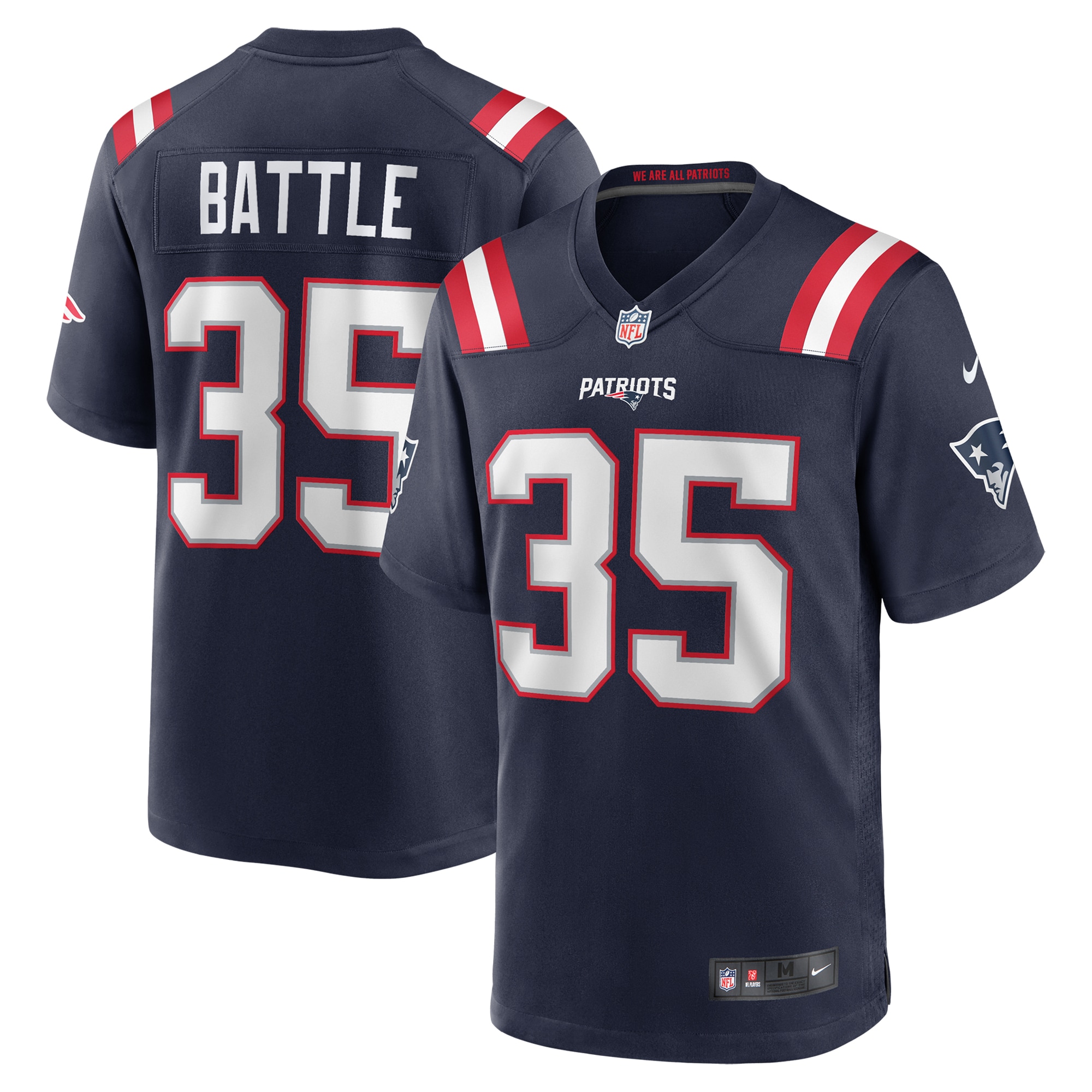 New England Patriots Miles Battle Navy Game NFL Jersey Men's