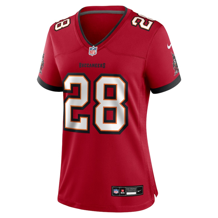 Dallis Flowers 28 Tampa Bay Buccaneers Game Red NFL Jersey Women's