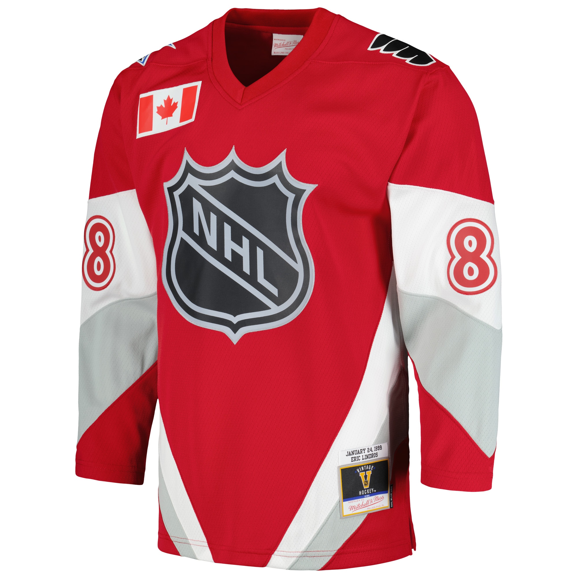 Eric Lindros Mitchell Ness Scarlet 1999 All Star Game Blue Line Player NHL Jersey Men's