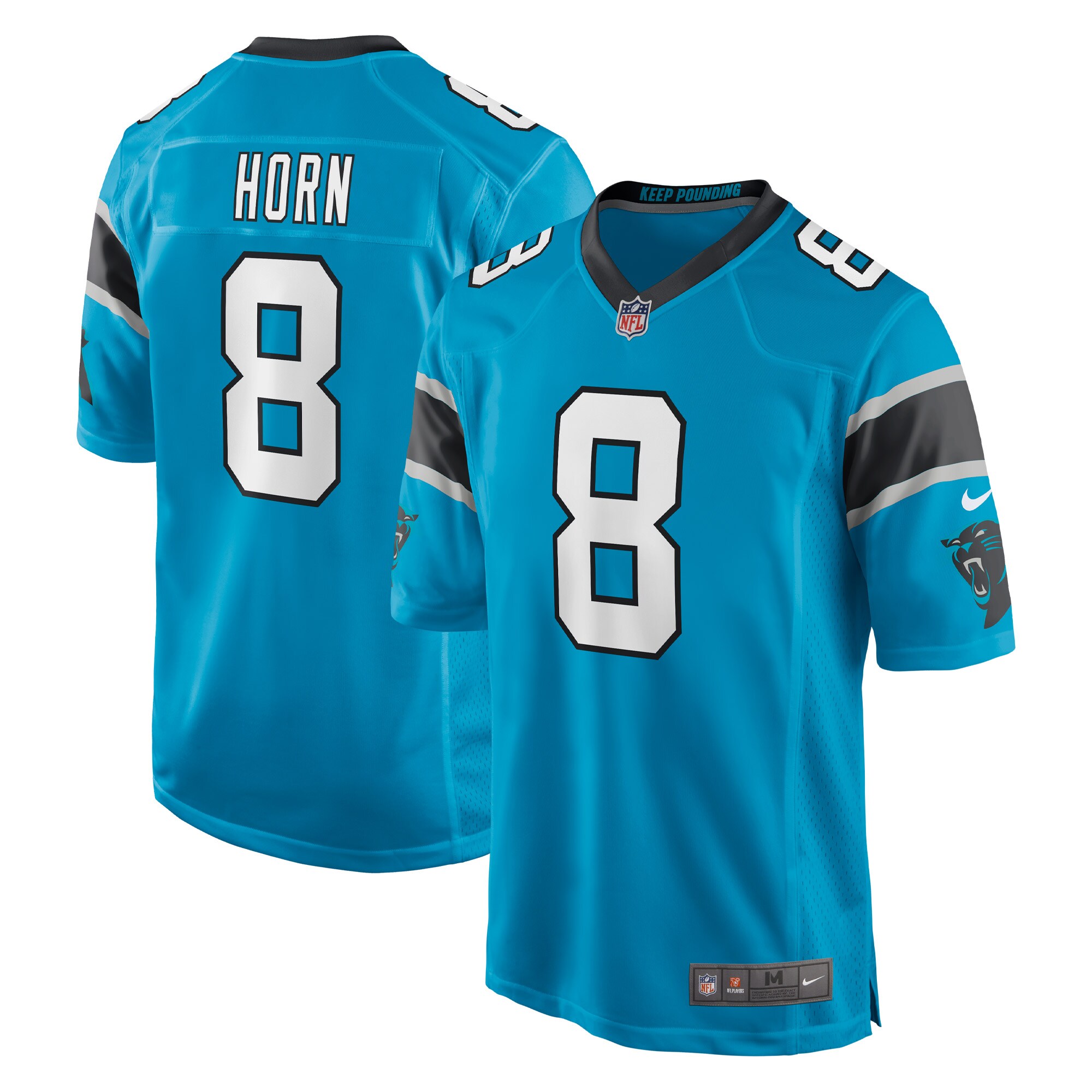 Carolina Panthers Jaycee Horn Blue Game NFL Jersey Men's
